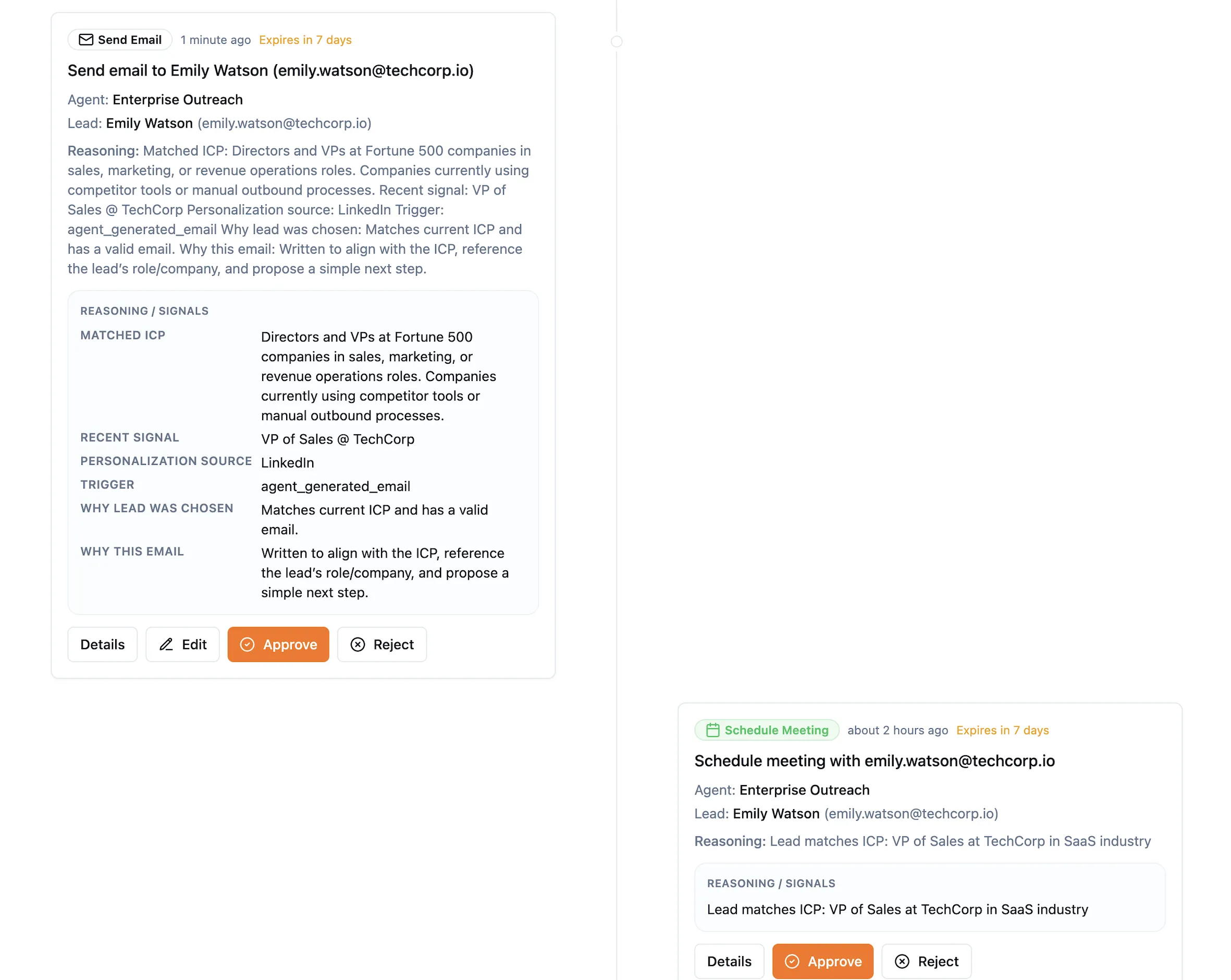 Review and control your outreach