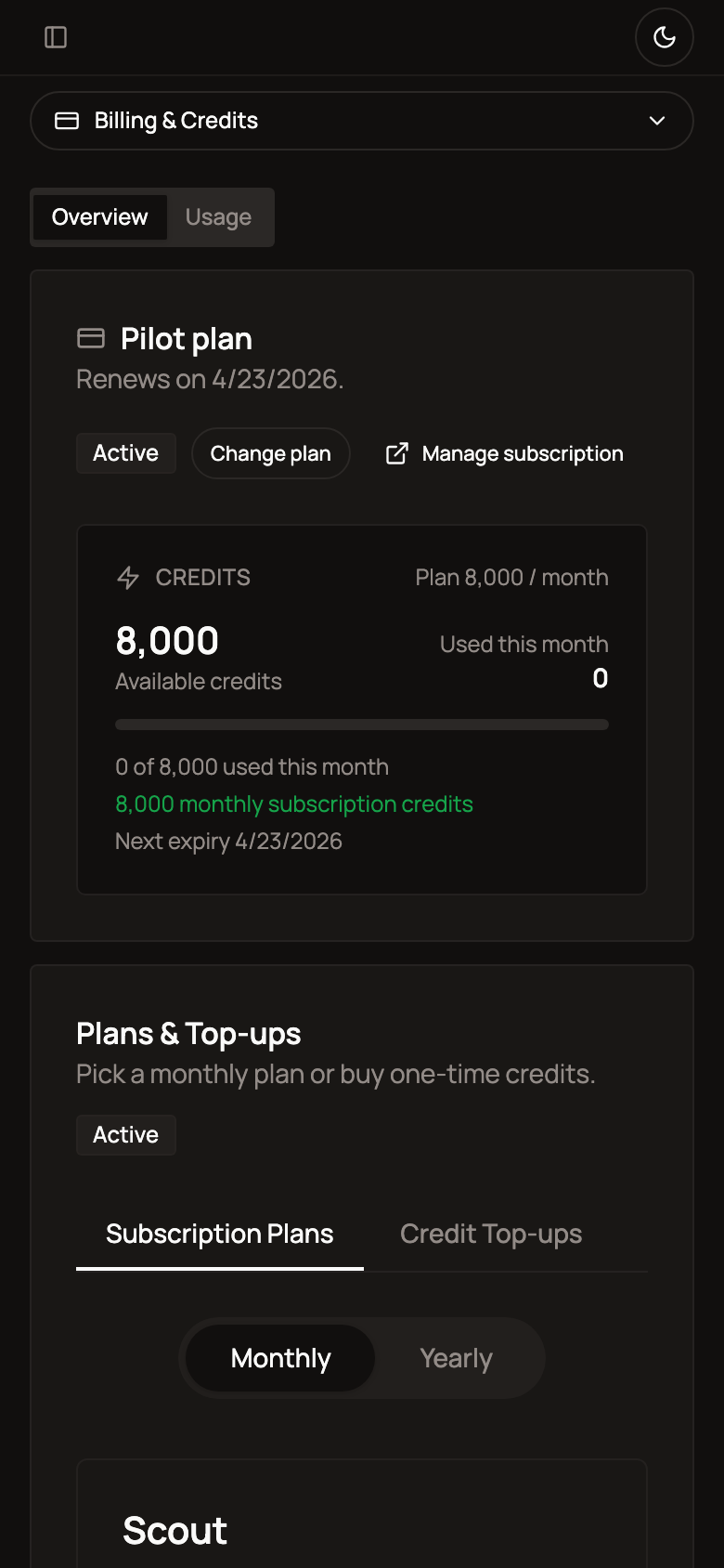 Mobile billing